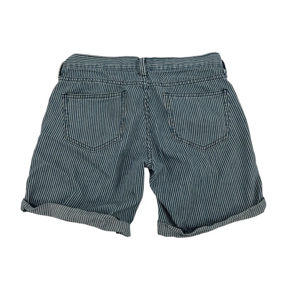 Old Navy The Diva Cuffed Hem Striped Jean Shorts Size 4 Women’s - Picture 3 of 5
